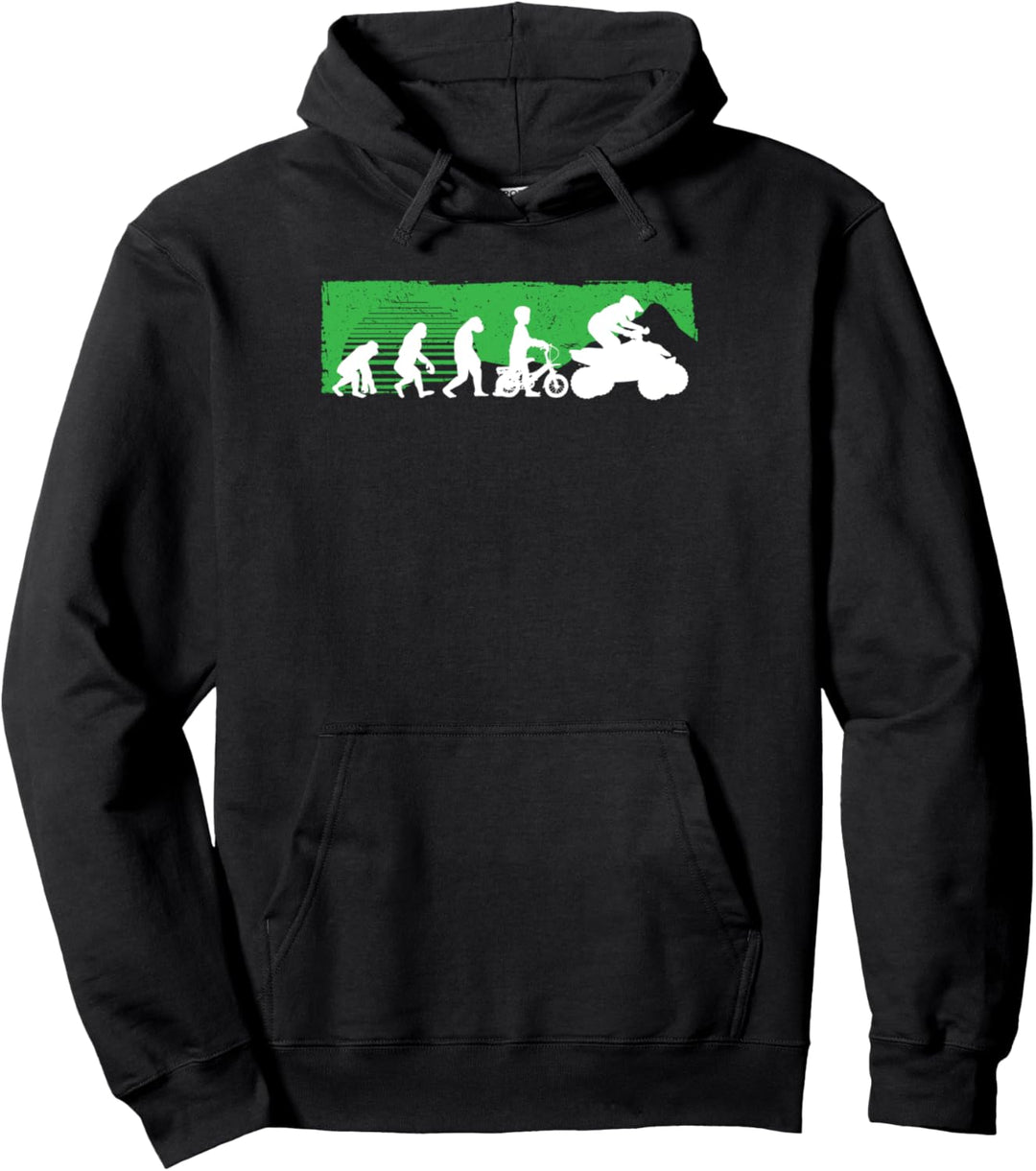 Lustiges Quad Retro Quad Fahren Vierrad ATV für Jungen Herren Pullover Hoodie