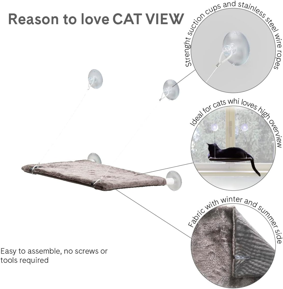 Cat View - Hängematte mit Fenster für Katzen