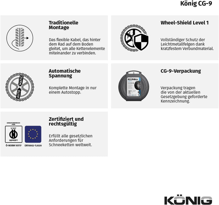 KÖNIG CG-9 050 - Schneeketten, CG-9 050