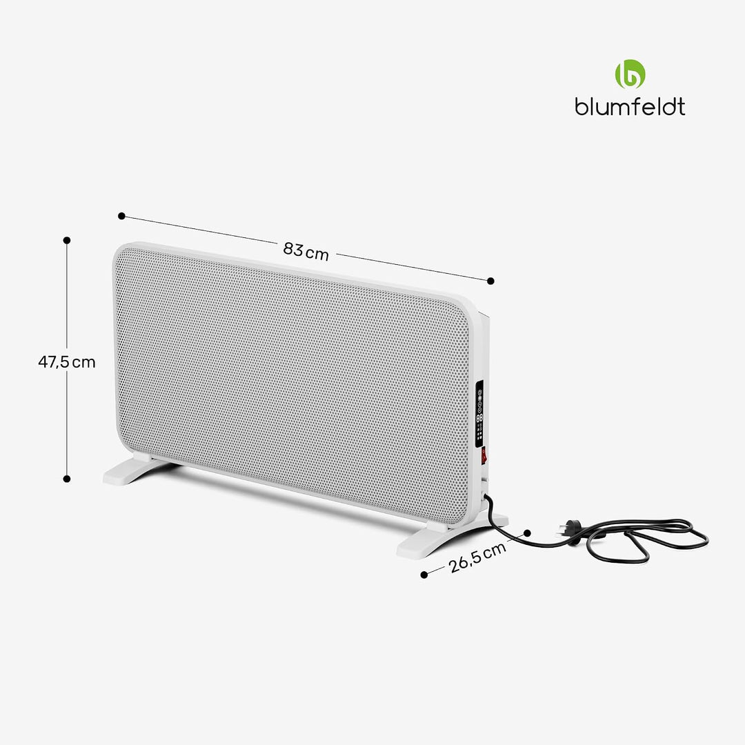 blumfeldt Infrarotheizung 2000 W – Wandmontage &amp; Standgerät, Graphen-Heizelement, App &amp; Touch-Steuer