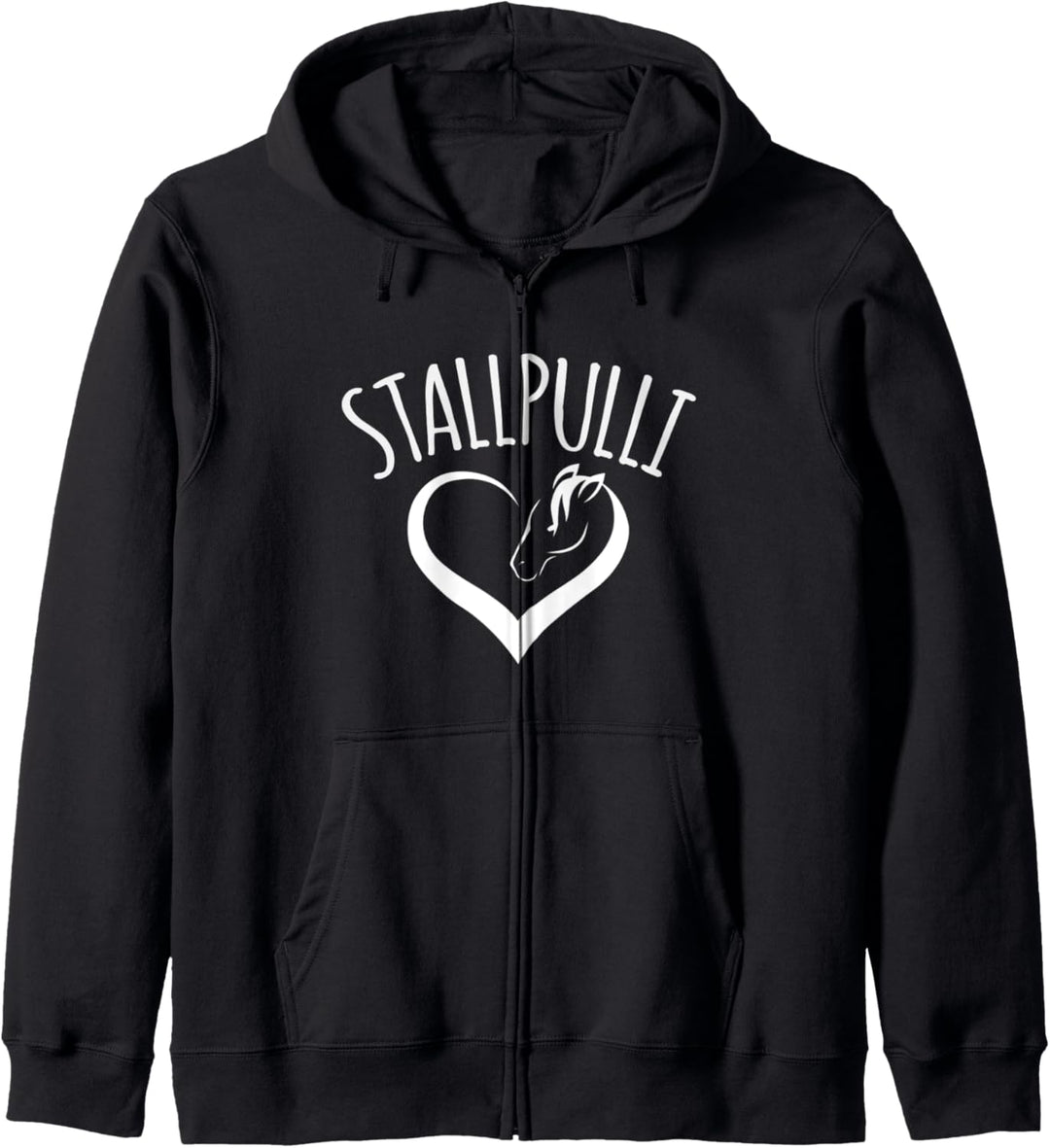 Stall-Pulli, Lustiger Spruch, Reiter und Pferd Motiv Kapuzenjacke