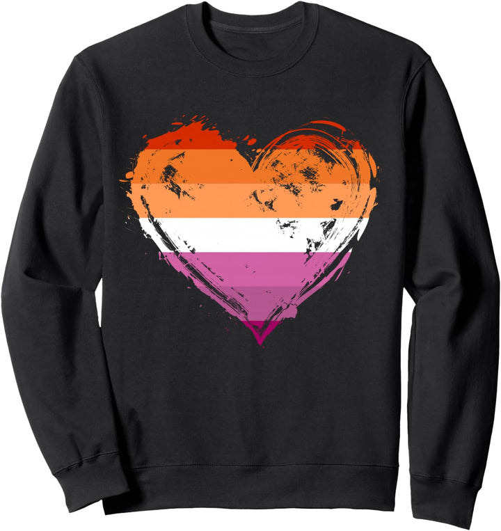Lesben Stolz Herz Flagge Sweatshirt