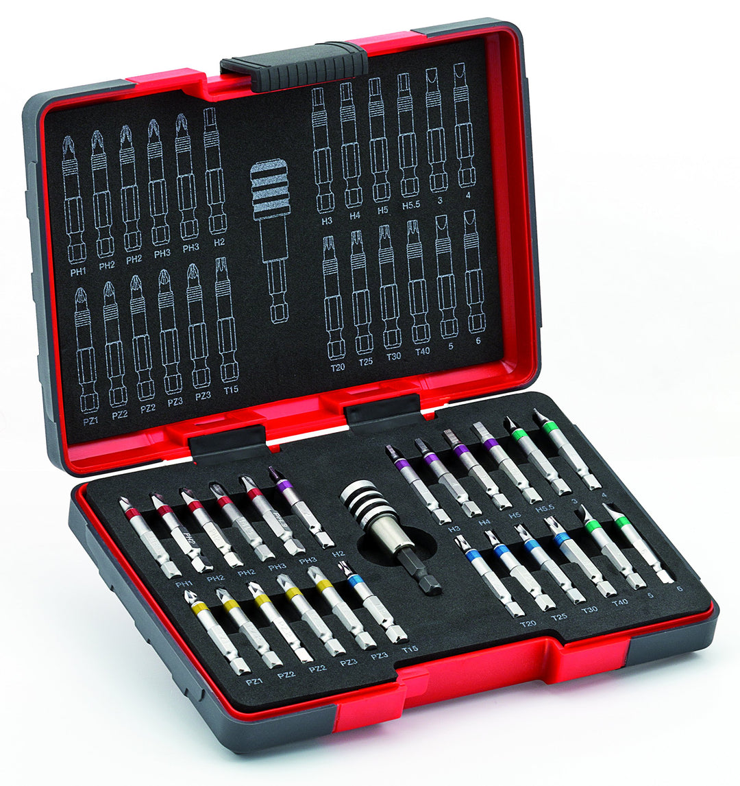 USAG U06640111 - 664 S25 - Sortiment mit langen Bits für Schlagschrauber - 1/4" (25 Teile) Sortiment