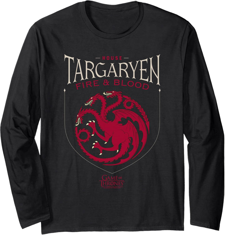 Game of Thrones House Targaryen Sigil Langarmshirt