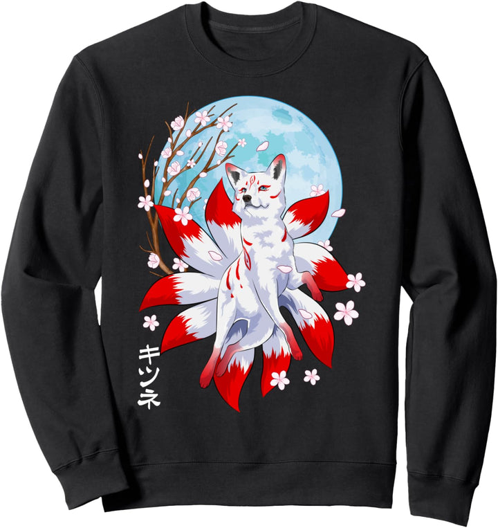 Kitsune Fox Japanische Nine Taille Fox Magical Creature Sweatshirt