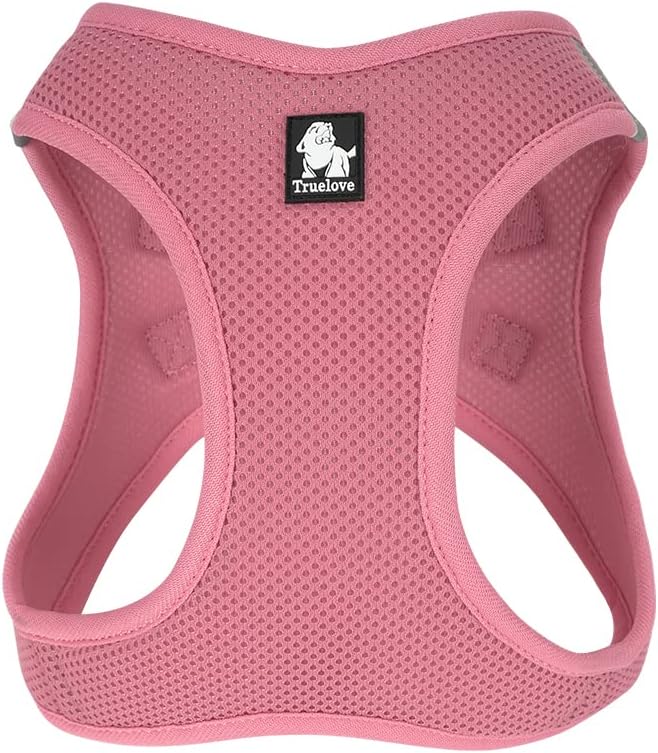 True Love Hundegeschirr Soft Air Mesh Verstellbare Reflektierende Haustier Weste für Kleine und Mitt
