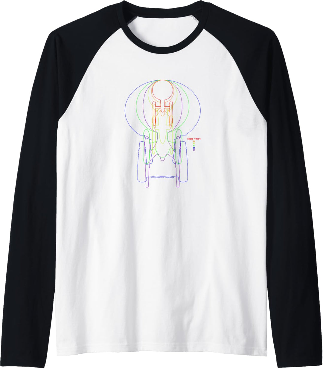 Star Trek: The Original Series Enterprise Evolution Rainbow Raglan