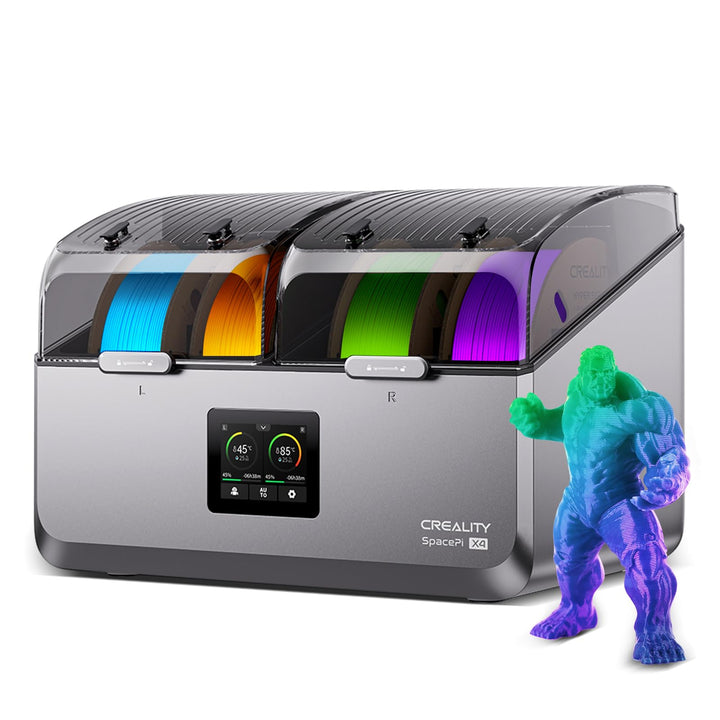 Creality Space Pi X4 Filamenttrockner, 4 Spulen 3D-Drucker-Filamenttrocknerbox mit doppelter PTC-Hei