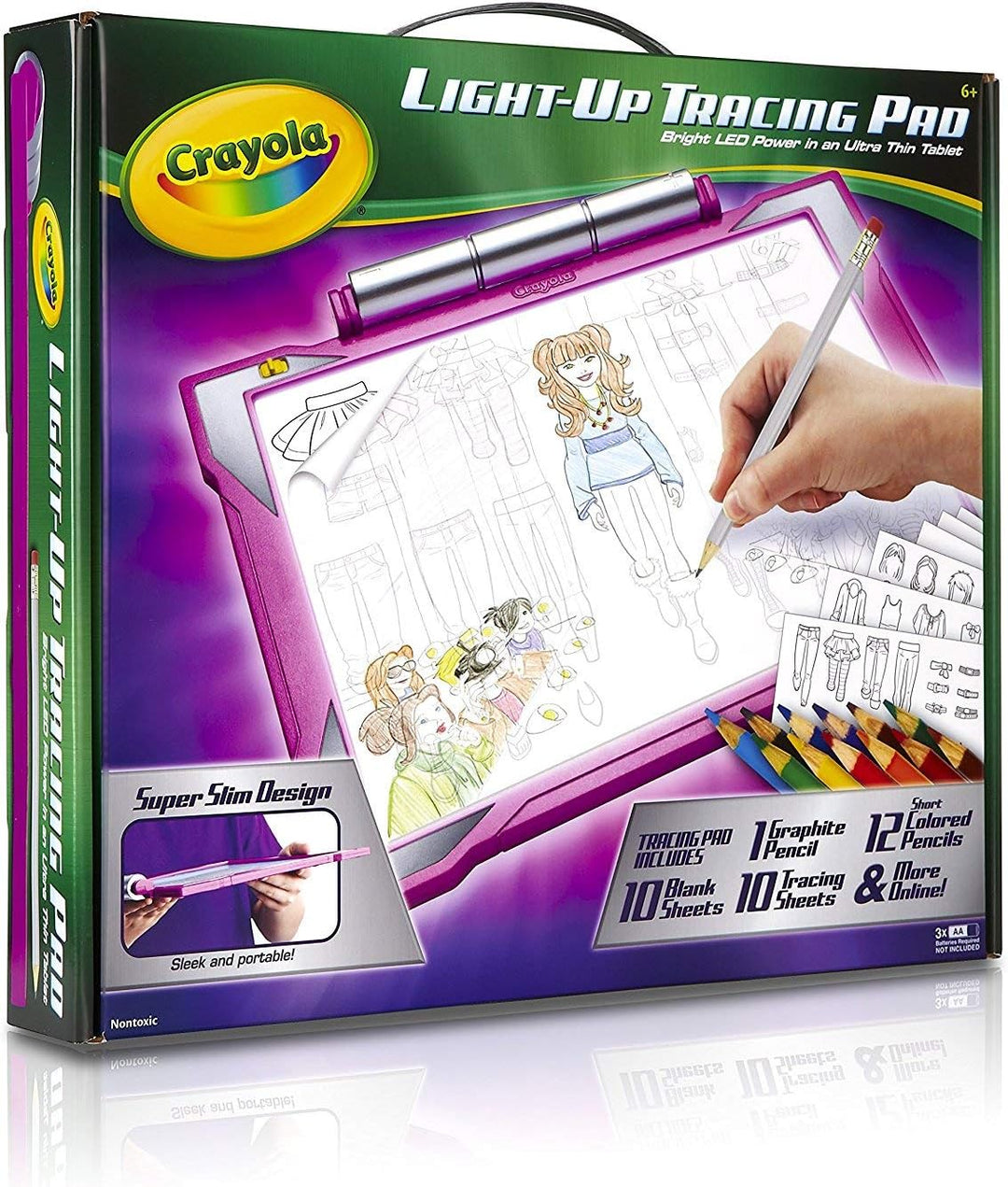 Crayola – Leuchttafel, Geschenk und Spielzeug für Kinder, Alter 6, 7, 8, 9 Rot, Rot