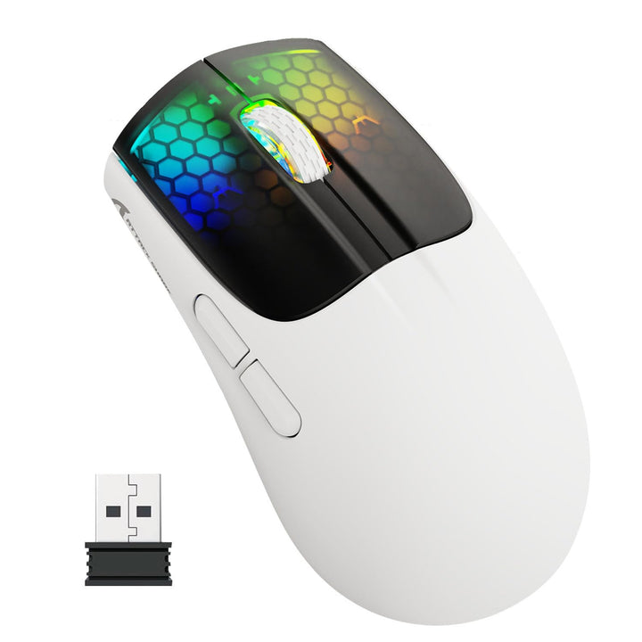 ATTACK SHARK X5 Ultra-leichte kabellose Gaming-Mäuse 49g,Tri-Mode Kabelgebunden/2.4G/BT5.0,PAW3312 P