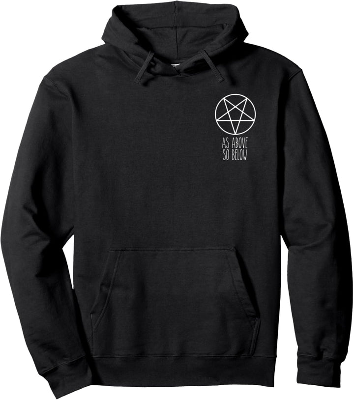 As Above So Below - Baphomet Pentagram Occult Pullover Hoodie