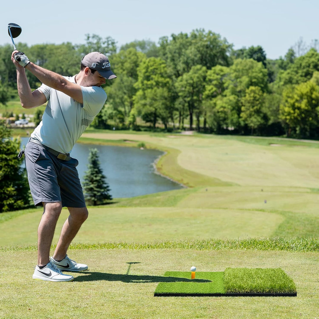 SAPLIZE Grosse Faltbare Golf-Schlagmatte, Enge Lie, Rough und Fairway für Driving, Chipping und Putt