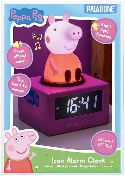 Paladone Peppa Pig Icon-Wecker, Mehrfarbig, Einheitsgrösse