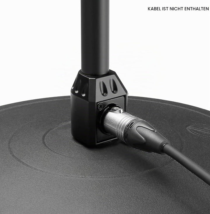 Gravity MS 23 XLR B - Mikrofonständer mit XLR-Anschluss und Schwanenhals, schwarz
