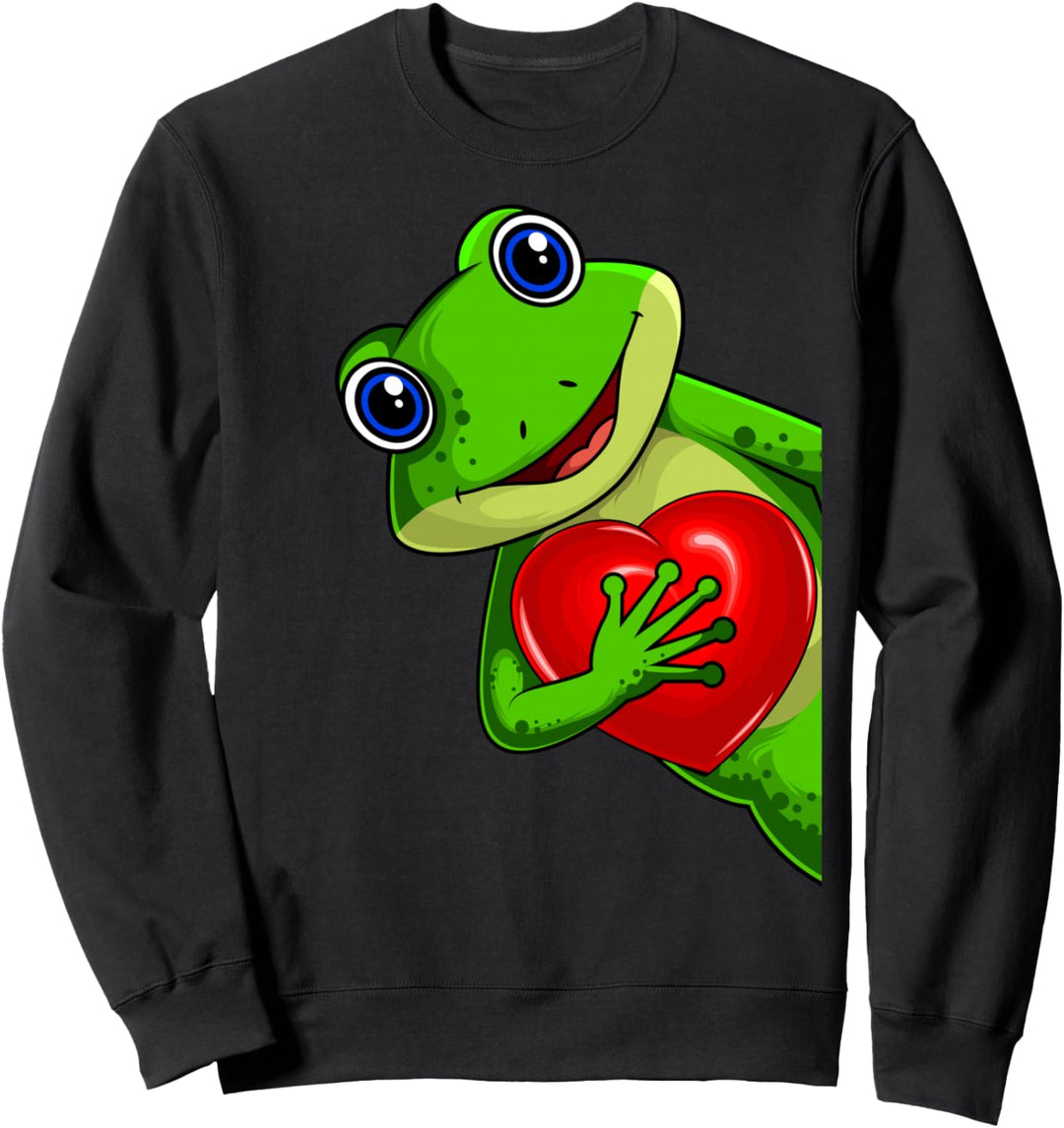 Frosch Damen Mädchen Kinder Frösche Sweatshirt