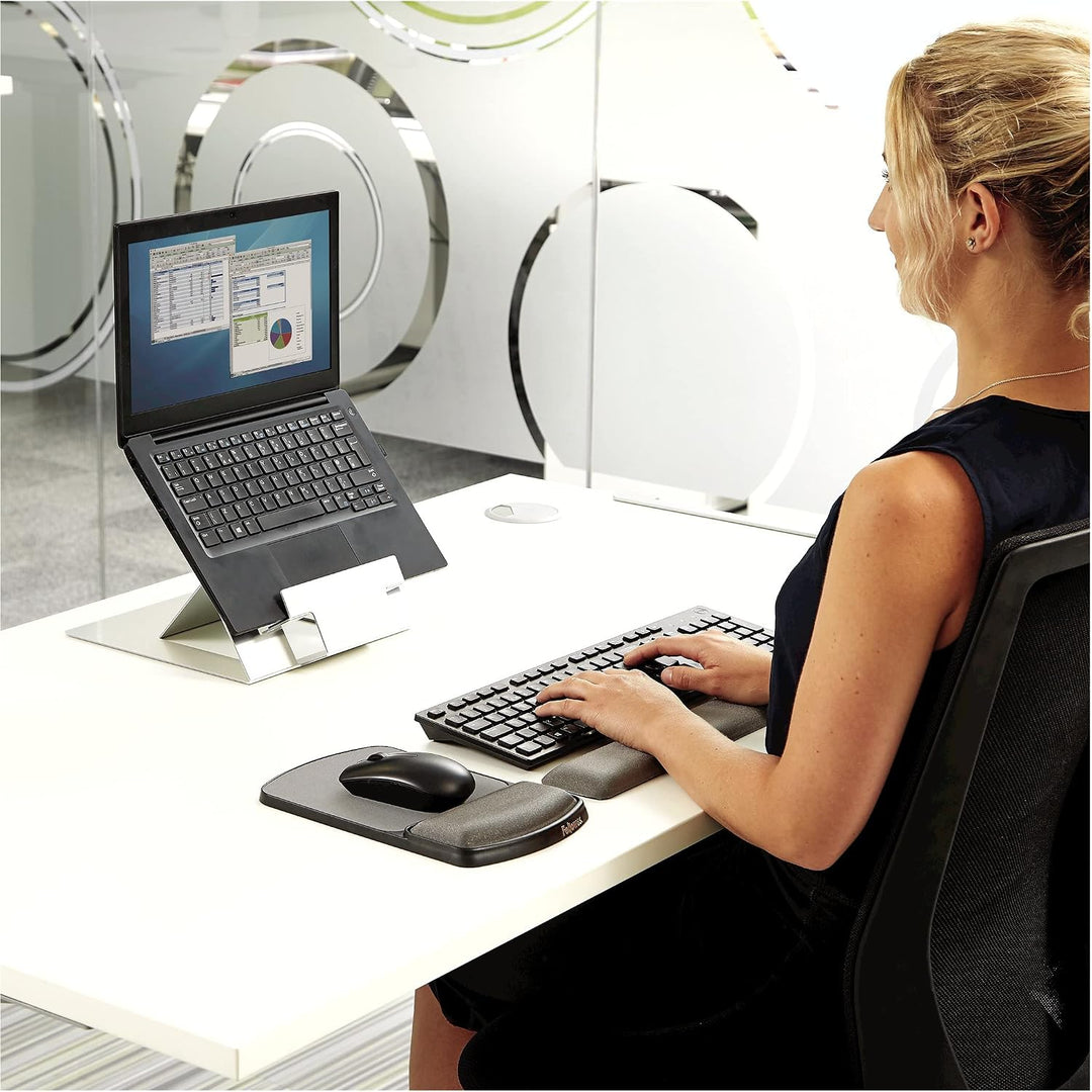 Fellowes Premium Gel Handgelenkauflage mit Mauspad Graphit grau, grau