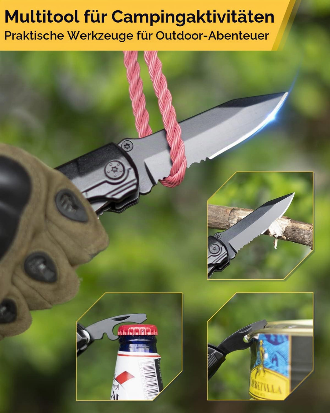 Geschenke für Männer, Multper 5 in 1 Multitool &amp; 18 in 1 Schneeflocken Multitool Gadgets, Faltbares