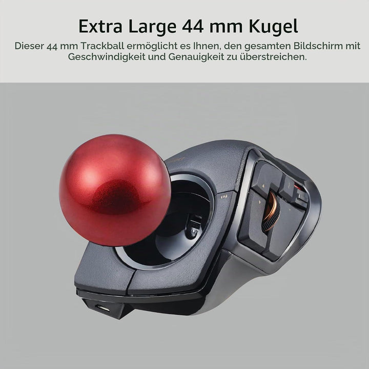 ELECOM Kabelgebundene / kabellose / Bluetooth-Fingerbetriebene Trackball-Maus, kompatibel mit Window