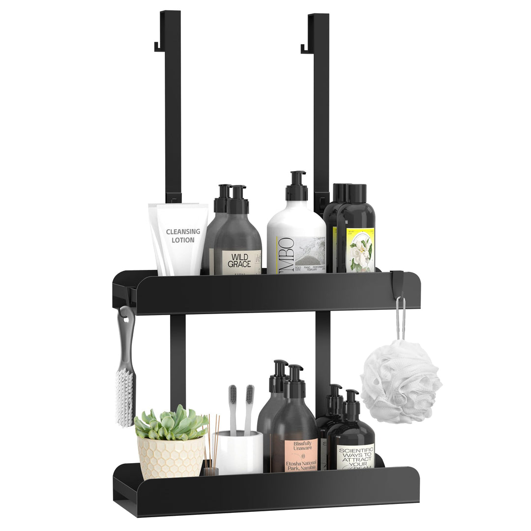 Duschablage Zum Hängen Schwarz Duschregal Ohne Bohren Duschkorb Badezimmer Organizer Shampoo Halteru