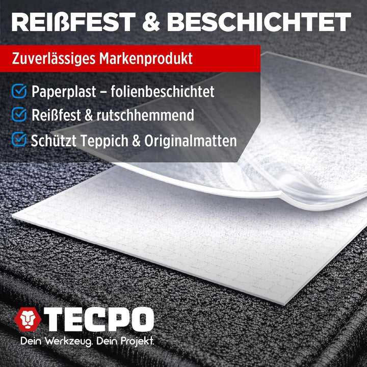 TECPO 500x Einweg Fussmatten 500x380 mm Fussraummatten Fussraumschoner Teppichschoner