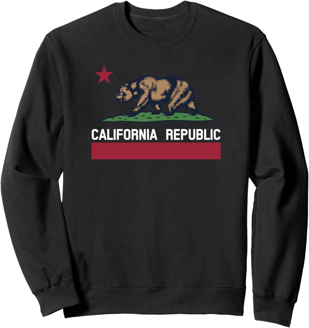 Trendy California Republic Simple Bear Flag Sweatshirt