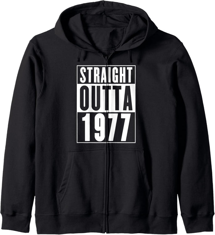 Straight Outta 1977 Cooles Geburtstagsgeschenk T-Shirt Kapuzenjacke