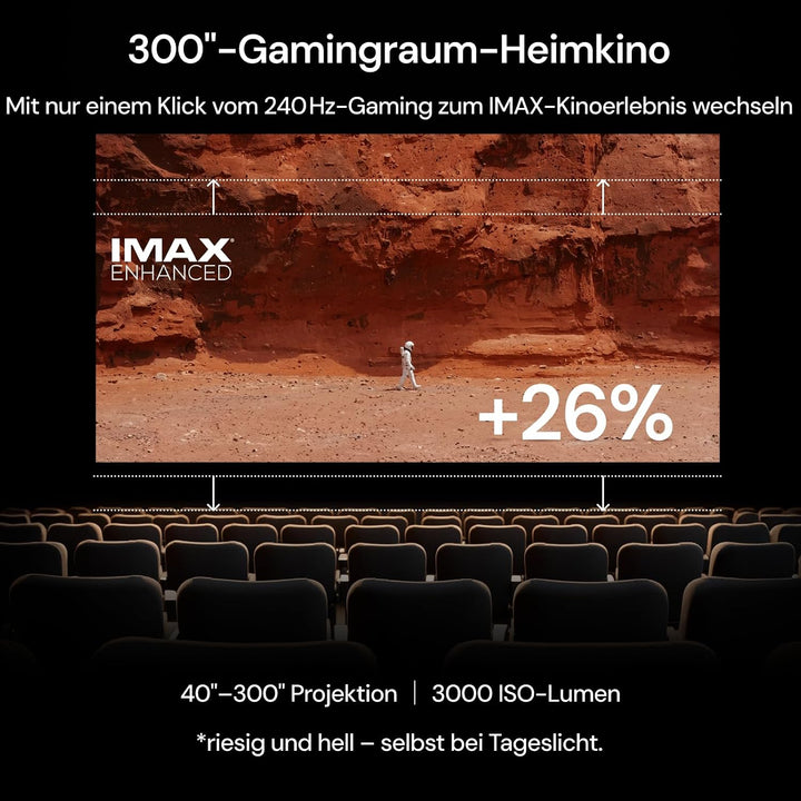 Valerion Heimkino Stativ-Bundle – Sofort einsatzbereit mit VisionMaster Pro2 4K Triple Laser Projekt