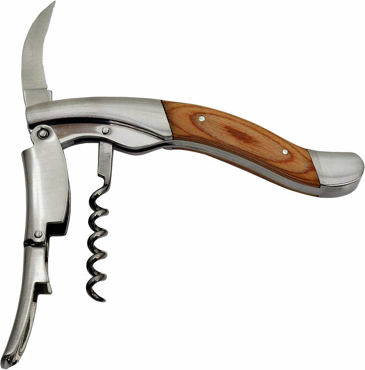 Legnoart Kellnermesser GHEMME Edelstahl mit Holzgriff und Geschenkbox WF-1