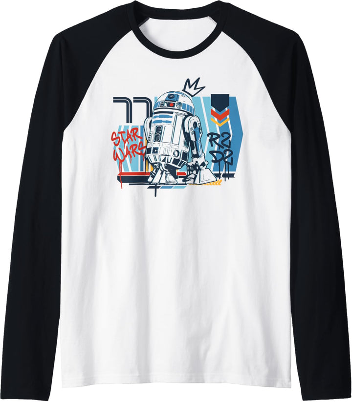 Star Wars R2-D2 Vintage Graffiti Poster Raglan