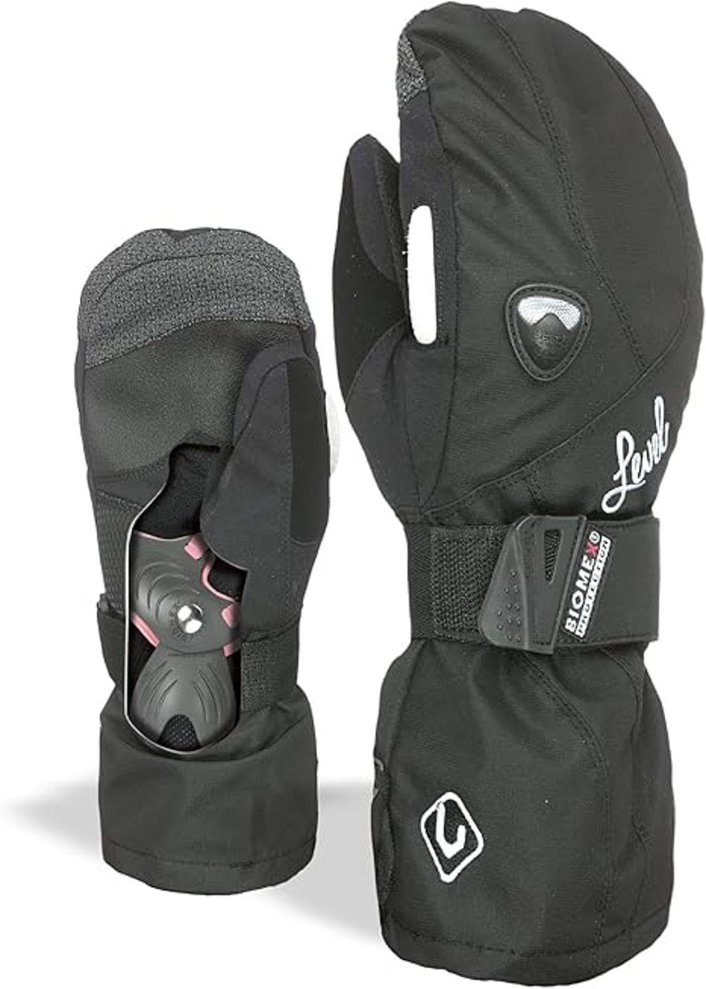 Level Damen Handschuhe Butterfly W Mitt S-M Schwarz, S-M Schwarz