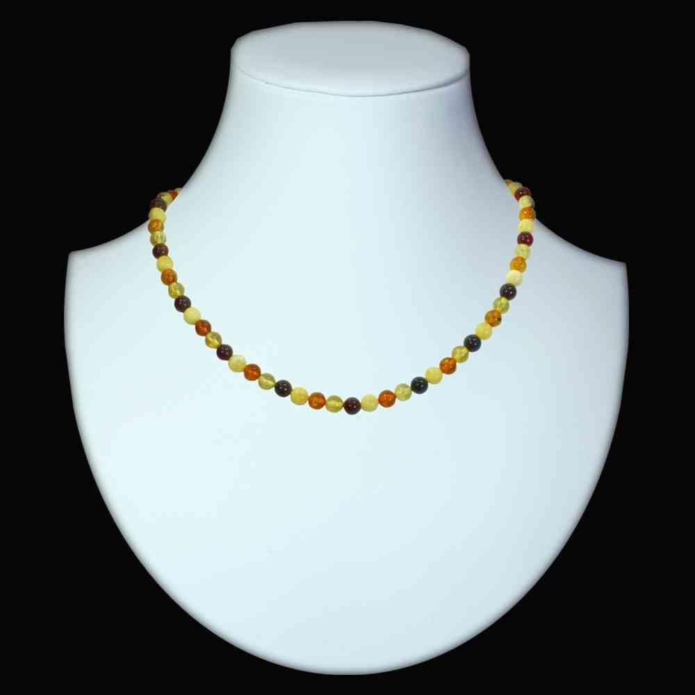 INCOLLECTIONS Bernsteinkugelkette mit Drehverschluss 05844