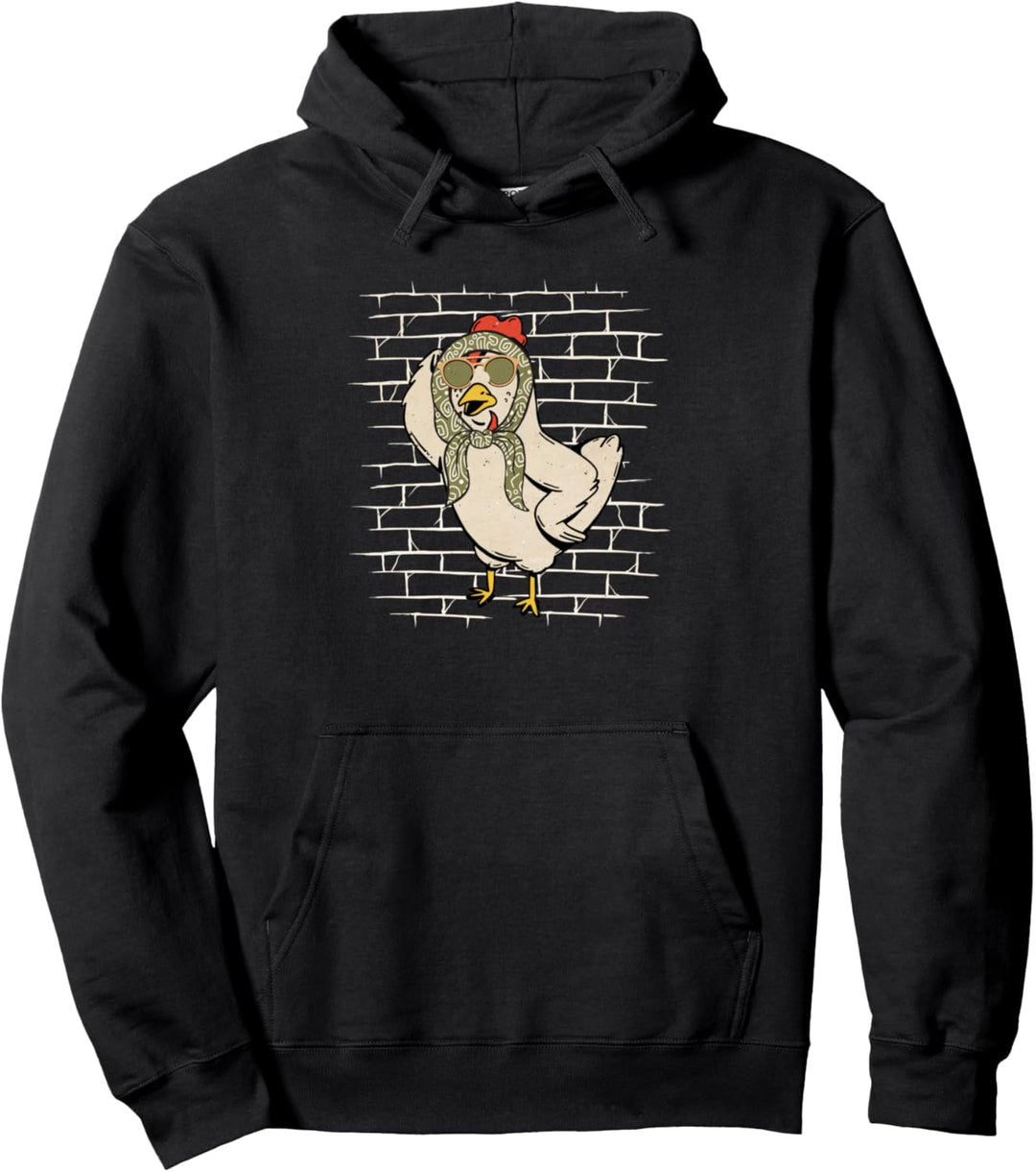 Henne Sonnenbrille Mit Schal Bauer Landwirte Bauernhof Huhn Pullover Hoodie