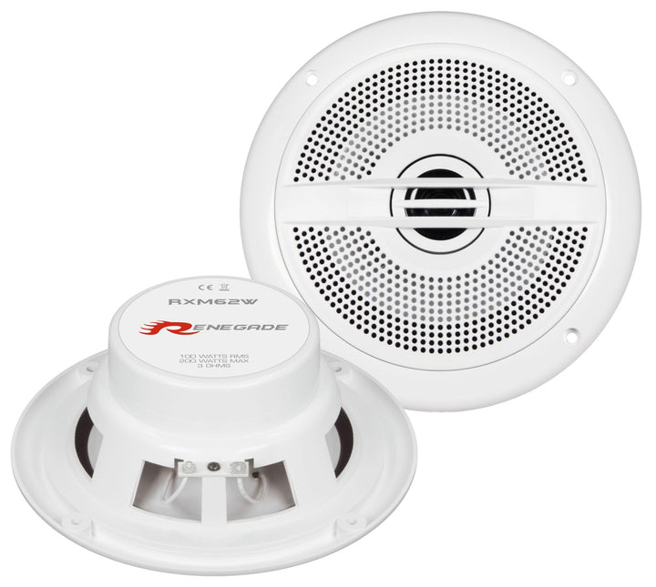 Renegade RXM62W Lautsprecher für Boote, 200 W, Inhalt: 1 Paar