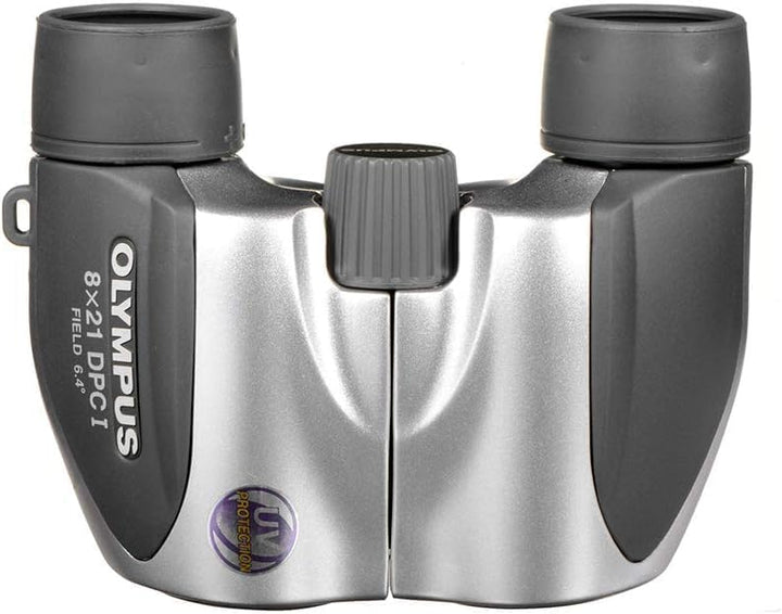 Olympus 8x21 DPC-I Fernglas Silber mit Tasche, Silber