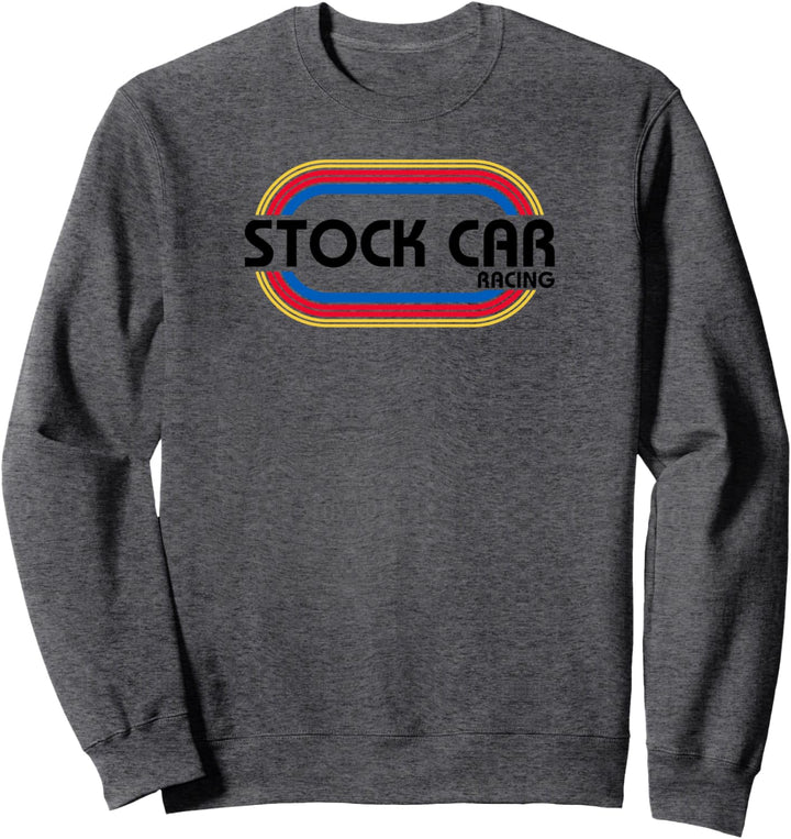 Nascar Track Stock Car Racing Black Text Sweatshirt