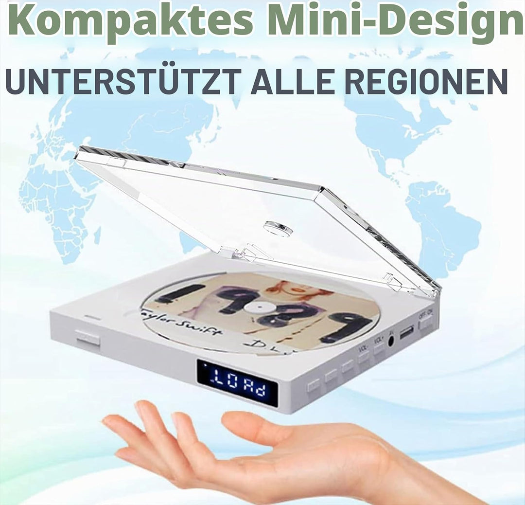HDMI DVD Player für TV, Kompakter DVD Player HDMI mit Kopfhörer, eingebautem Lautsprecher und USB An