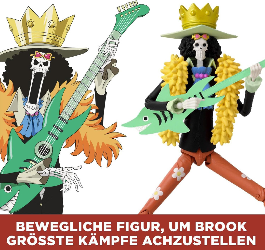 BANDAI – Anime Heroes - One Piece - Anime Heroes Figur 17 cm - Brook - 37006, Brook