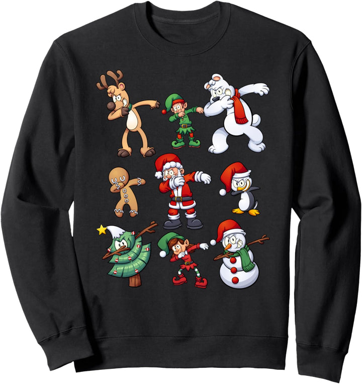 Dabbing Weihnachtsmann Geschenk Kinder Männer Weihnachten Sweatshirt