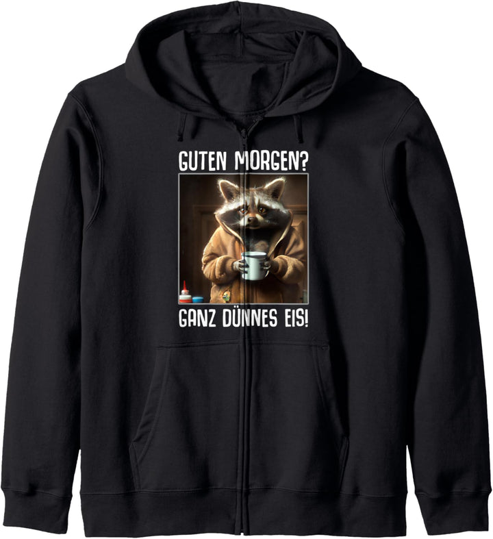 Kaffee Morgenmuffel Mitarbeiter Spruch Lustig Fun Geschenk Kapuzenjacke