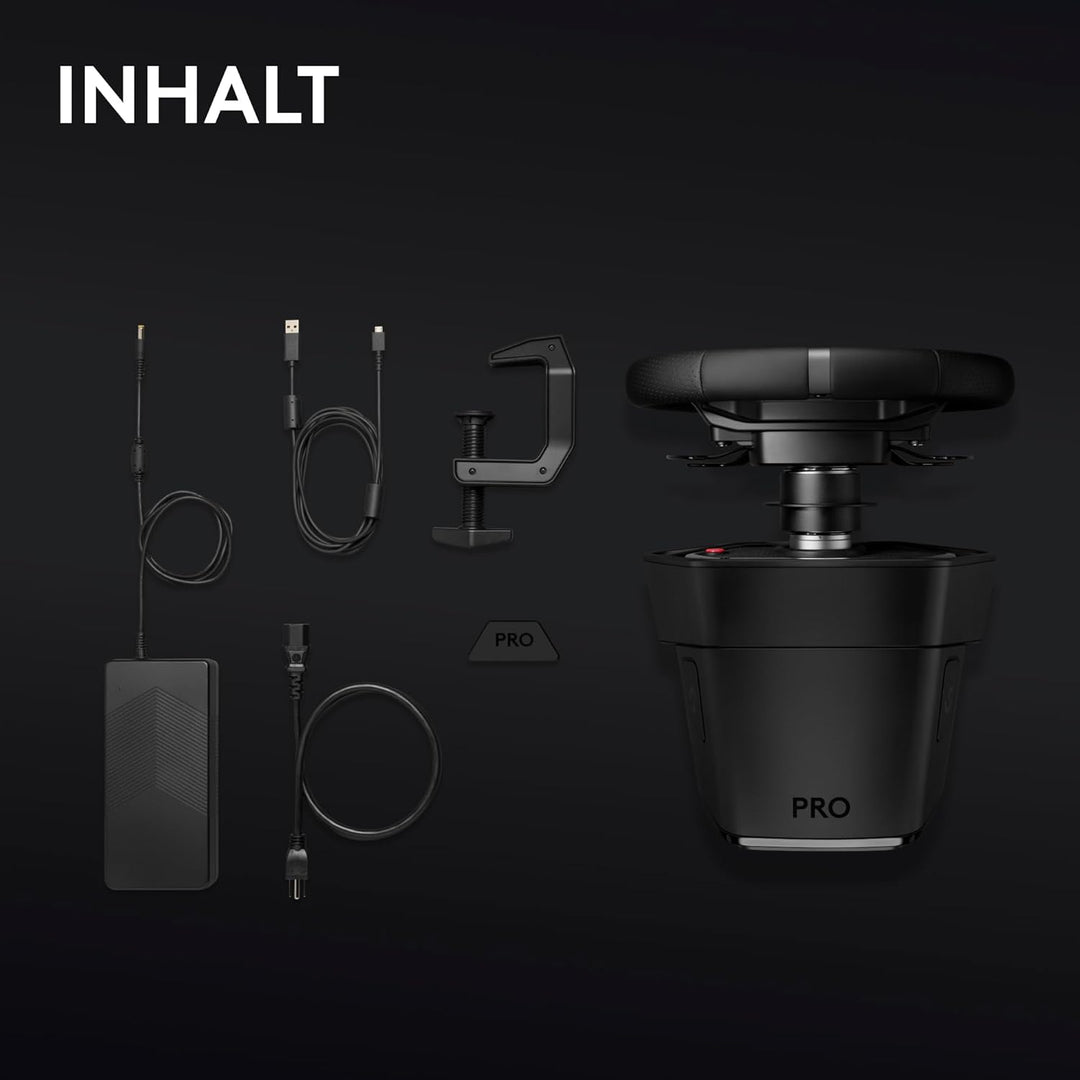 Logitech G PRO Rennlenkrad, Direktantrieb 11 Nm, TRUEFORCE Force Feedback, magnetische Schaltwippen,