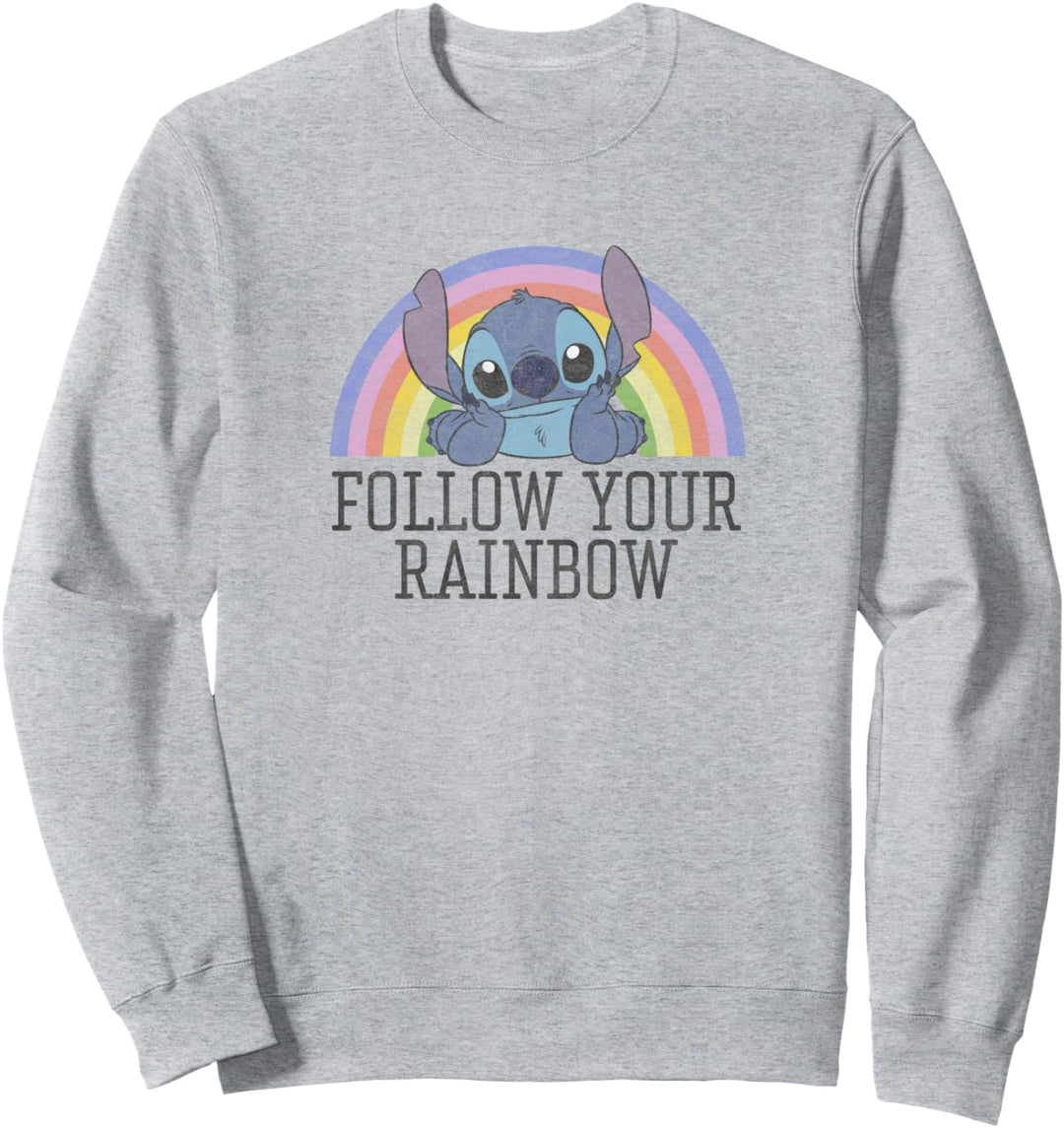 Disney Lilo &amp; Stitch Follow Your Rainbow Sweatshirt