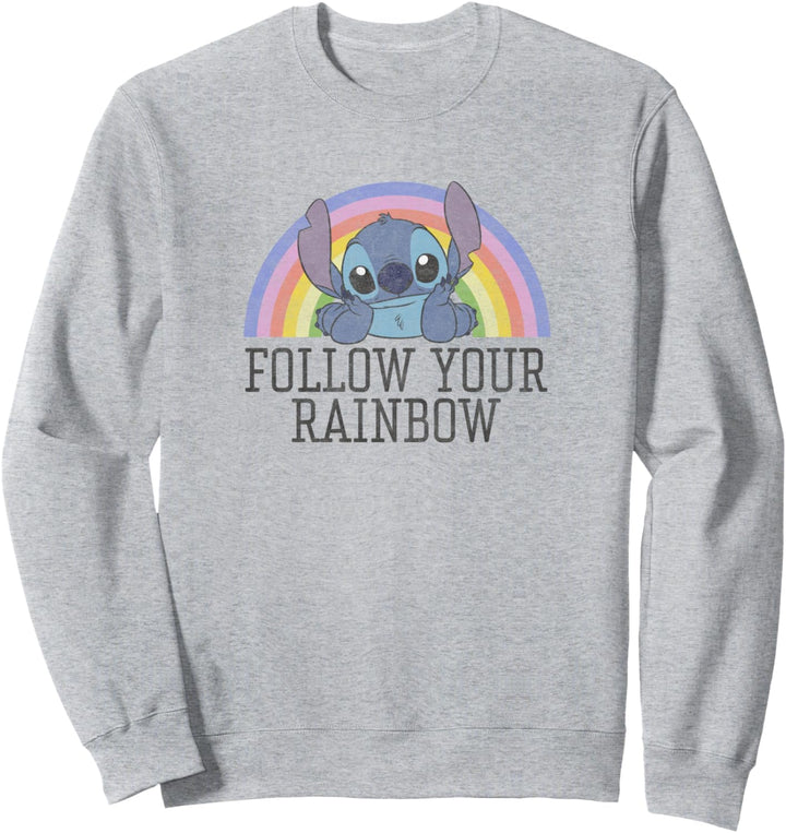 Disney Lilo &amp; Stitch Follow Your Rainbow Sweatshirt