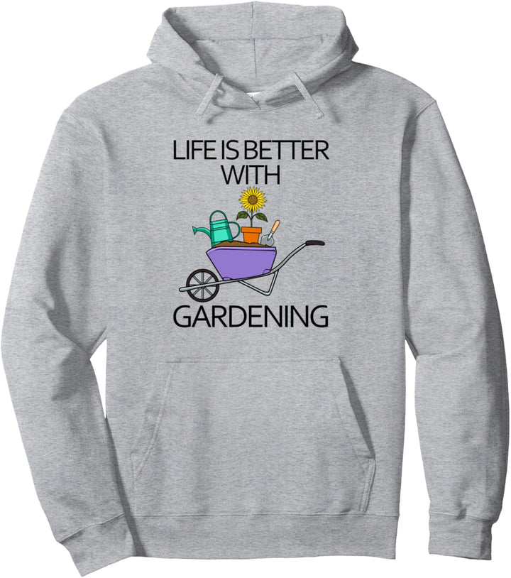 Leben im Garten Ironisch Gärtner Gartenarbeit Pullover Hoodie