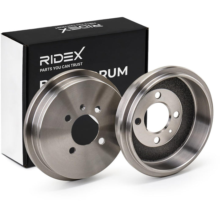 2x RIDEX Bremstrommel 123B0032 hinten für Lupo (6X1, 6E1)