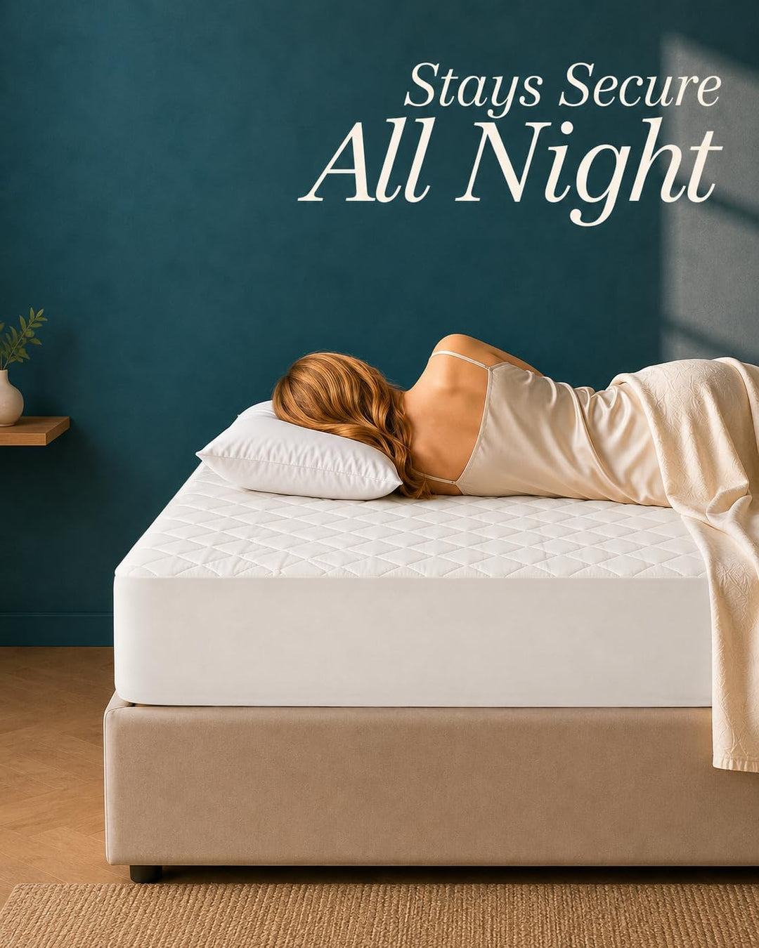 Utopia Bedding Gesteppte Matratzenauflage (Einzelbett), Matratzenbezug dehnbar bis 40,6 cm Höhe Weis