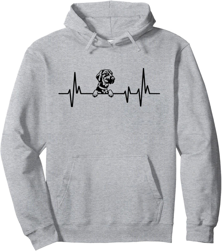 Heartbeat Herzschlag Hunde Design Hund Rhodesian Ridgeback Pullover Hoodie