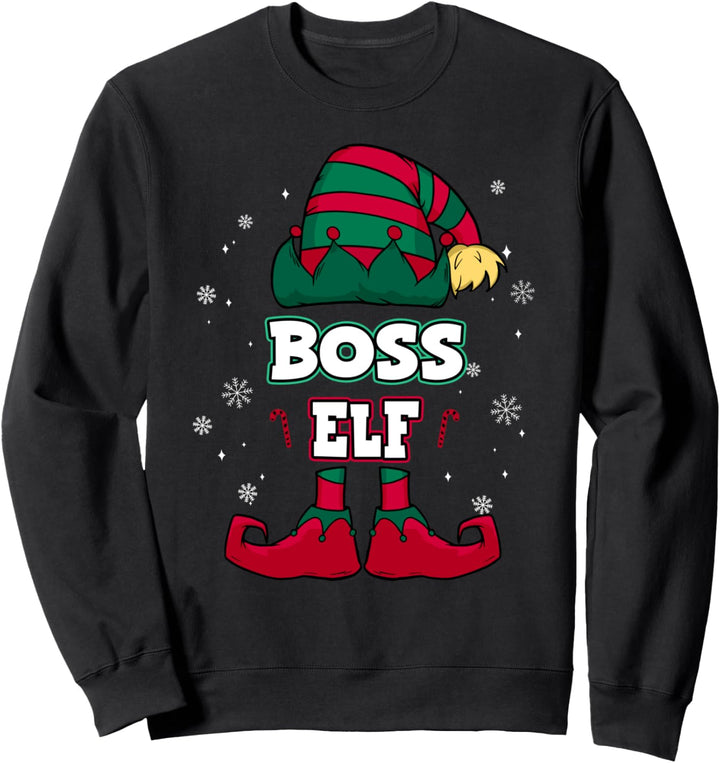 Boss Elf Partnerlook Weihnachten Sweatshirt