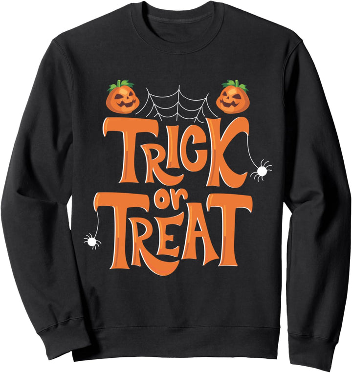 Lustiges Halloween-Motiv mit Spinnen und Kürbissen Sweatshirt
