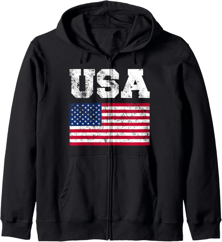 USA-Flagge Amerikanische Flagge Kapuzenjacke