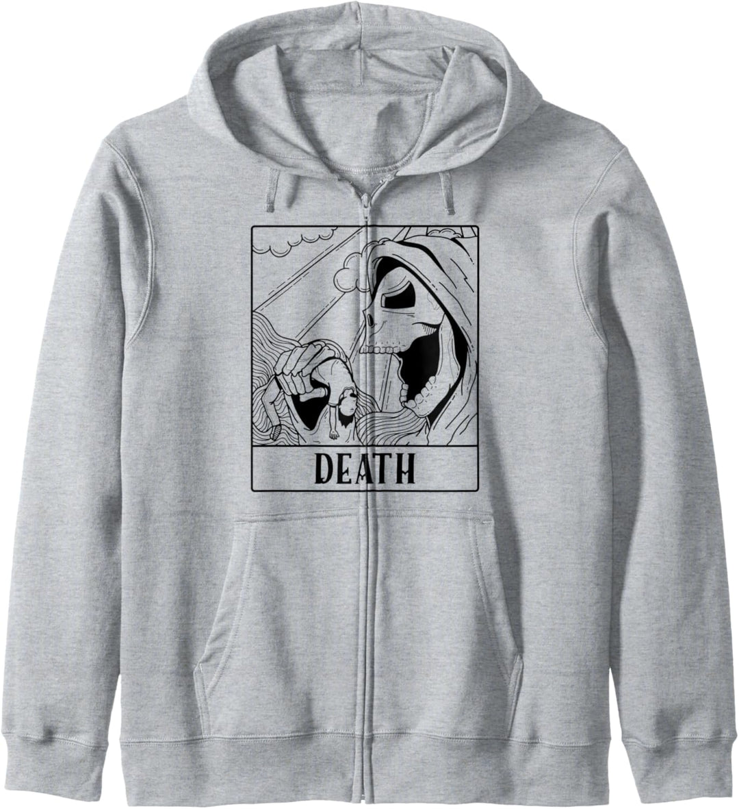 Grim Reaper Skeleton Tarot Card Blackcraft Men Women Kapuzenjacke